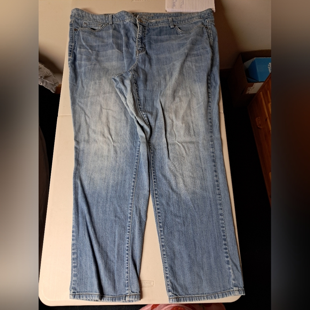 JCPenney Women's Light Blue Straight Leg Jeans